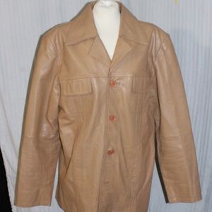 Vintage Retro POCO LOCO Fitted  leather jacket